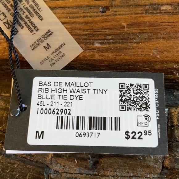 Garage blue tie dye high waste tiny bikini - Picture 5 of 5